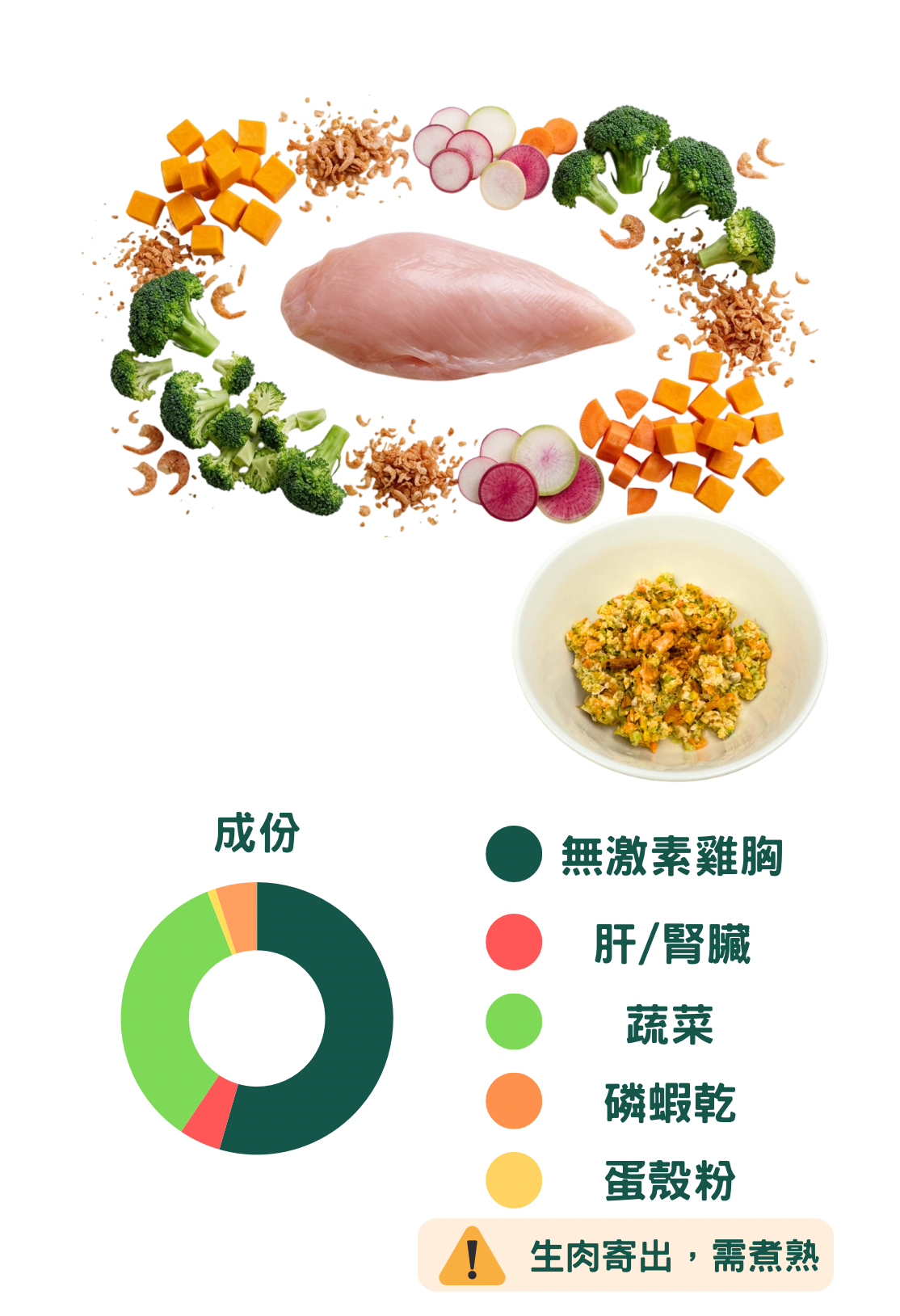 雞肉磷蝦 100g